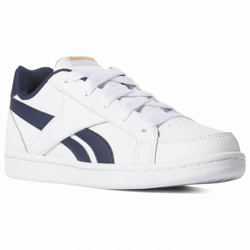 Reebok Royal Prime Tenisky Chlapcenske - Biele/Námornícka Modrá FY6739YX